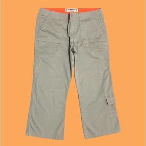 Periscope Women's Capri Pants Size 9 Beige Cargo Outdoor Hiking Utility Pockets